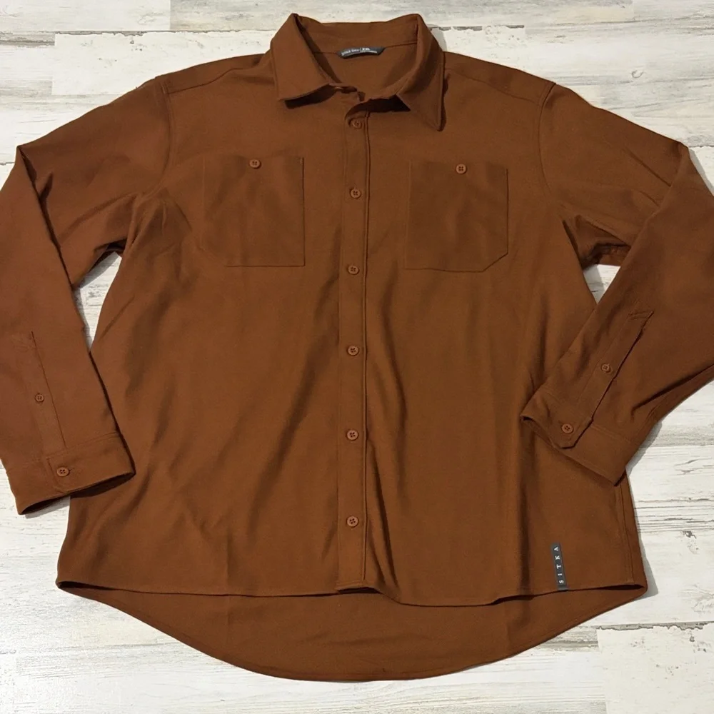 Sitka Gear Brown Riser Work Shirt Size XXL